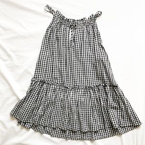 LOFT Black and White Gingham Tank